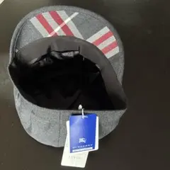 【未使用】BURBERRY キャスケット 57.5cm ダークグレー チェック柄