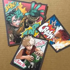 最強ジャンプ付録 僕のヒーローアカデミア ステッカー 爆豪勝己 轟焦凍 緑谷出久