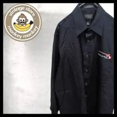 mz109 US古着　アロー　ワークシャツ　サテンシャツ　ブラック　刺繡ロゴ