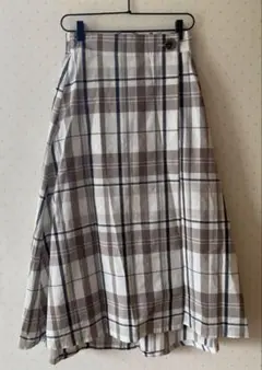 アズールバイマウジー チェック柄 フレア ロングスカート 巻きスカート Mサイズ