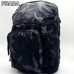 【美品】プラダ リュック バックパック カモフラ 三角ロゴ ナイロン 大容量