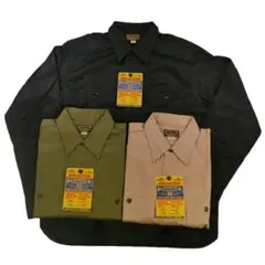 黒XLバズリクソンズ BR29390 HERRINGBONE ワークシャツのサムネイル