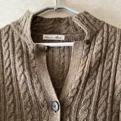 未使用品Kawai Okada ベージュ ケーブルニットカーディガン❣️
