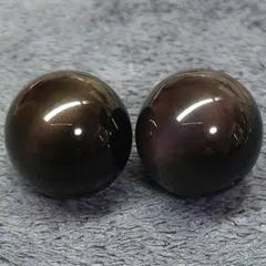 C113　大珠　レインボーオブシディアン　15.8ミリ