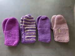 ハンドメイド　ルームソックス４点のサムネイル