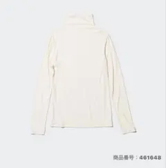 UNIQLO ユニクロ シアージャージータートルネック長袖 カットソー 白系のサムネイル