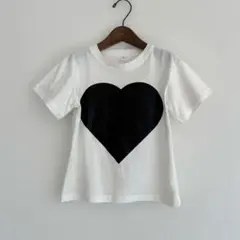 こども　ハートプリント Tシャツ ホワイト120cm
