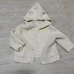 baby GAP フード付きカーディガン 6-12ヶ月 アイボリー
