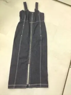デニム ストレートロングワンピース
