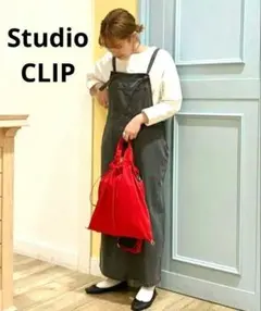 デニムデザインジャンパースカート　エプロンワンピース