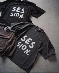 SESSION. ロゴT グレー M