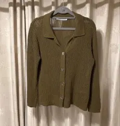 ZARA オリーブグリーン ニットカーディガン Sサイズ