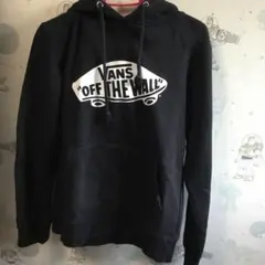VANS パーカー 裏起毛 スウェット S黒 ブラック