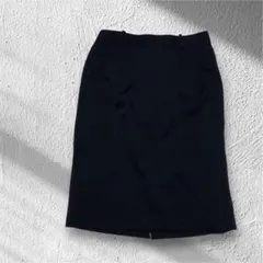美品 ウール98% ブラックタイトスカート M