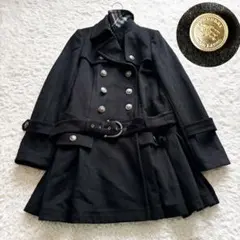 バーバリーブルーレーベル ナポレオン ジャケット ベロア ピーコート