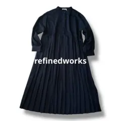 新品ダク付 refinedworks オケージョン　プリーツワンピース 黒