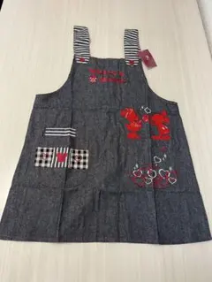 新品未使用タグ付きディズニーDisneyミッキー＆ミニー エプロンダークグレー