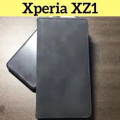 【本日発送！】XperiaXZ1 手帳型スマホケース ブラック 黒