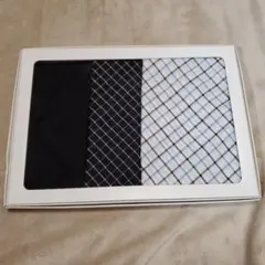 ハンカチ 3枚セット 黒 チェック柄