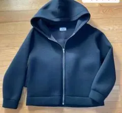 黒 フード付き スウェットジャケット