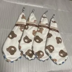 新品◇ループ付きタオル◇くまさん◇4枚