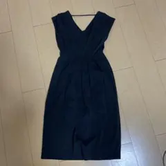Vネック ノースリーブ ワンピース