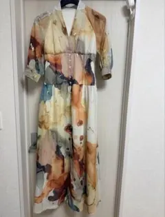 2605060 Ameri Art Organdy Dress ベージュ M - メルカリ