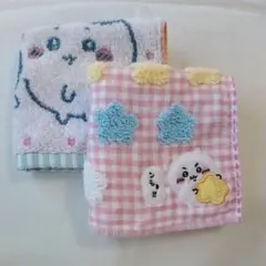 ちいかわ ミニタオルハンカチ 2枚セット　ちいかわ ハチワレ うさぎのサムネイル