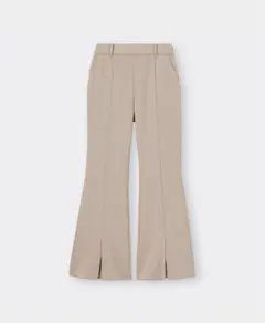 GU カットソースリットフレアパンツ ベージュ