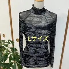 社交ダンストップス　普段着　社交ダンス練習着　タートルネック レッスンウェア　L