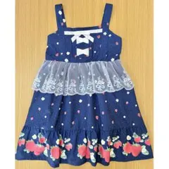 アクシーズファム　キッズ　いちご　ワンピース　ジャンパースカート 120