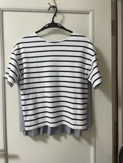 マッキントッシュ　涼しい半袖Ｔシャツ ボーダ－ プリ－ツ　#38のサムネイル