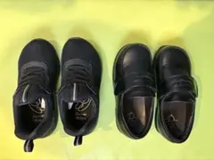 フォーマルシューズ ＆ スニーカー2足セット 18センチ