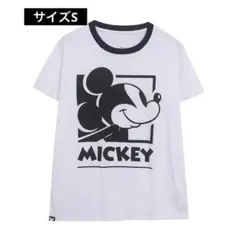 Disney ミッキーマウス Tシャツ ホワイト サイズS 少々難ありのサムネイル