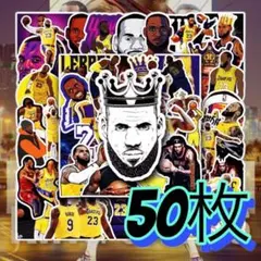 50枚　NBA レブロンジェームズ レイカーズ　ステッカー