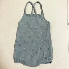 ZARA HOME KIDS ザラベビー　ニットサロペット　ロンパース　ポンポン