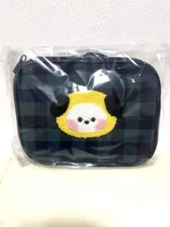 BT21 チェック柄ポーチ CHIMMY
