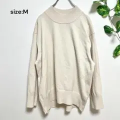 長袖ニット　セーター　ウール　洗濯可能　Mサイズ