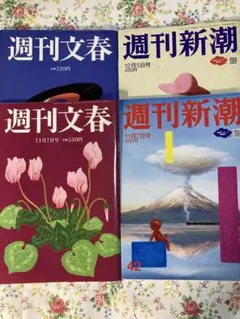 週刊文春、週刊新潮 2024年11月7日号および12月5日号の4冊セット
