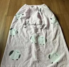 ラップタオル シマエナガ 80×120cm ピンク 巻きタオル プール 海