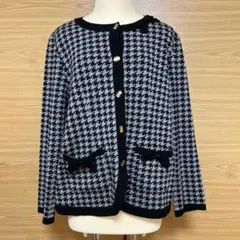 ゲストジョコンダ　千鳥格子カーディガン　3L〜4L