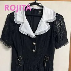 ROJITA ブラック レース ロングワンピース