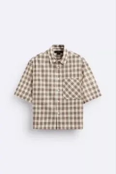 ZARA 半袖チェックシャツ