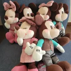 ミッキー&ミニー　ルビー&ミントショコラ　ペアぬいぐるみ　3セット