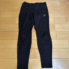 ASICS ブラック ランニングタイツ