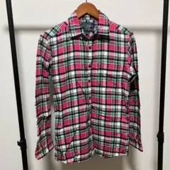 UNIQLO ピンク系チェック ネルシャツ S