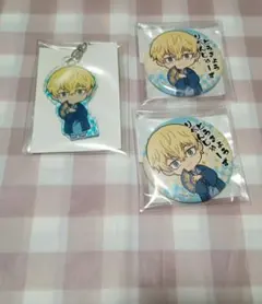 東京リベンジャーズ　松野千冬　缶バッジ＆アクリルキーホルダー　和服ミニキャラ