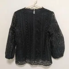 アースミュージックアンドエコロジー　レディーストップス　黒レース　タグ付き