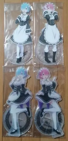 リゼロ ビッグアクリルスタンド 27cm レム ラム まとめ売り 4点セット
