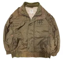 vintage 中綿ブルゾンジャケット ブラウン カーキ M アメカジ グランジ